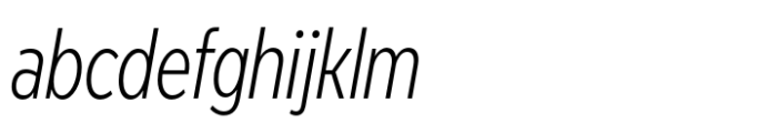 Modica Pro Condensed Light Italic