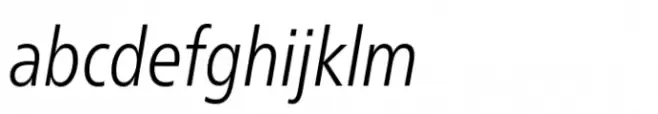 Neue Frutiger Cyrillic Condensed Light Italic