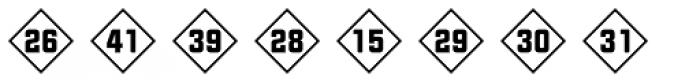 Numbers Style Two-Diamond Positive
