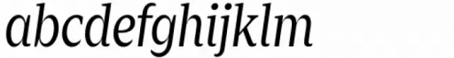 Zin Serif Condensed Regular Italic