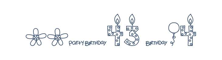 MTF Birthday Bash Doodles font — Lorem ipsum body text preview